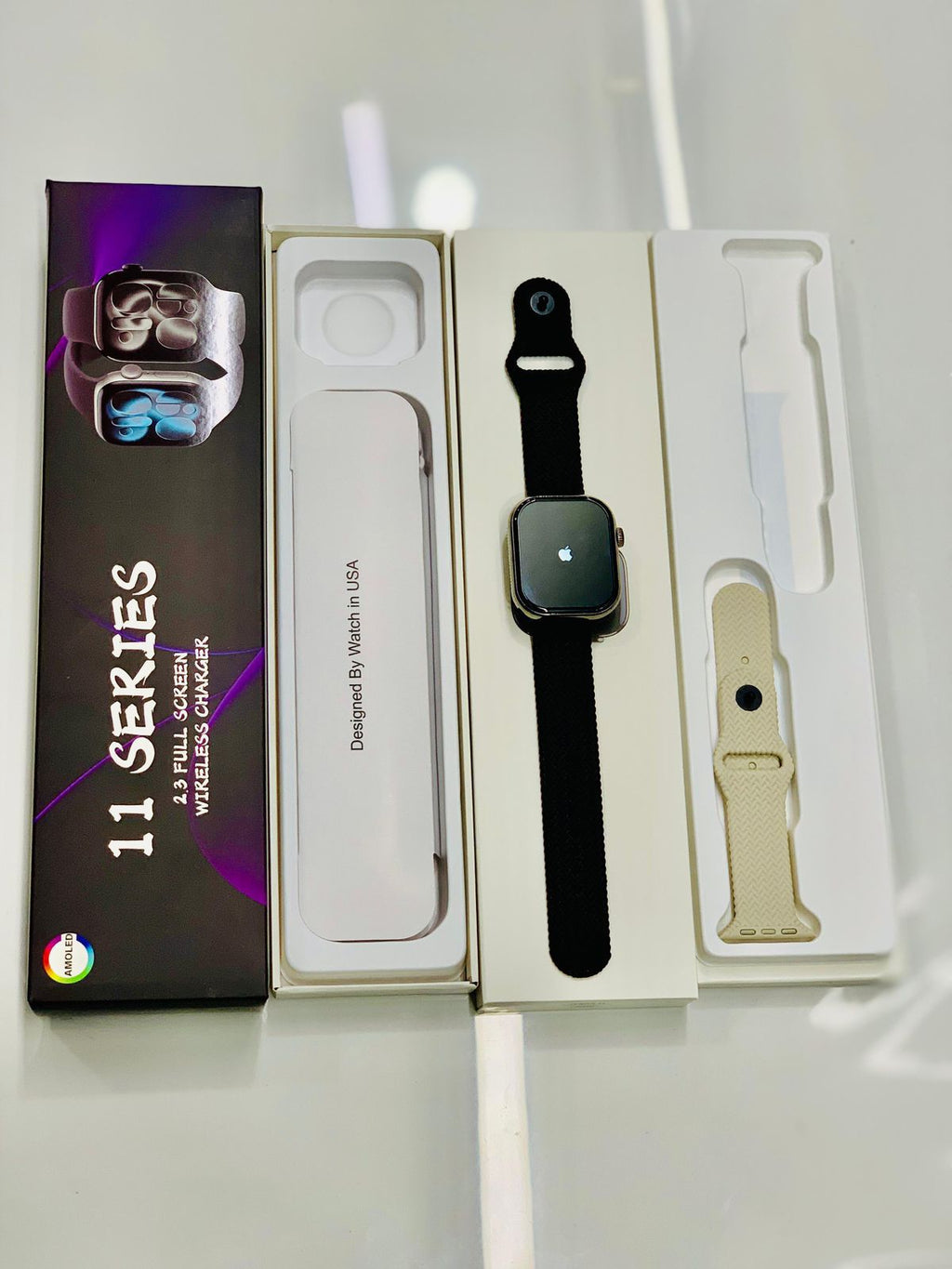 Series 11 Apple Logo Watch Smooth performance Good battery life