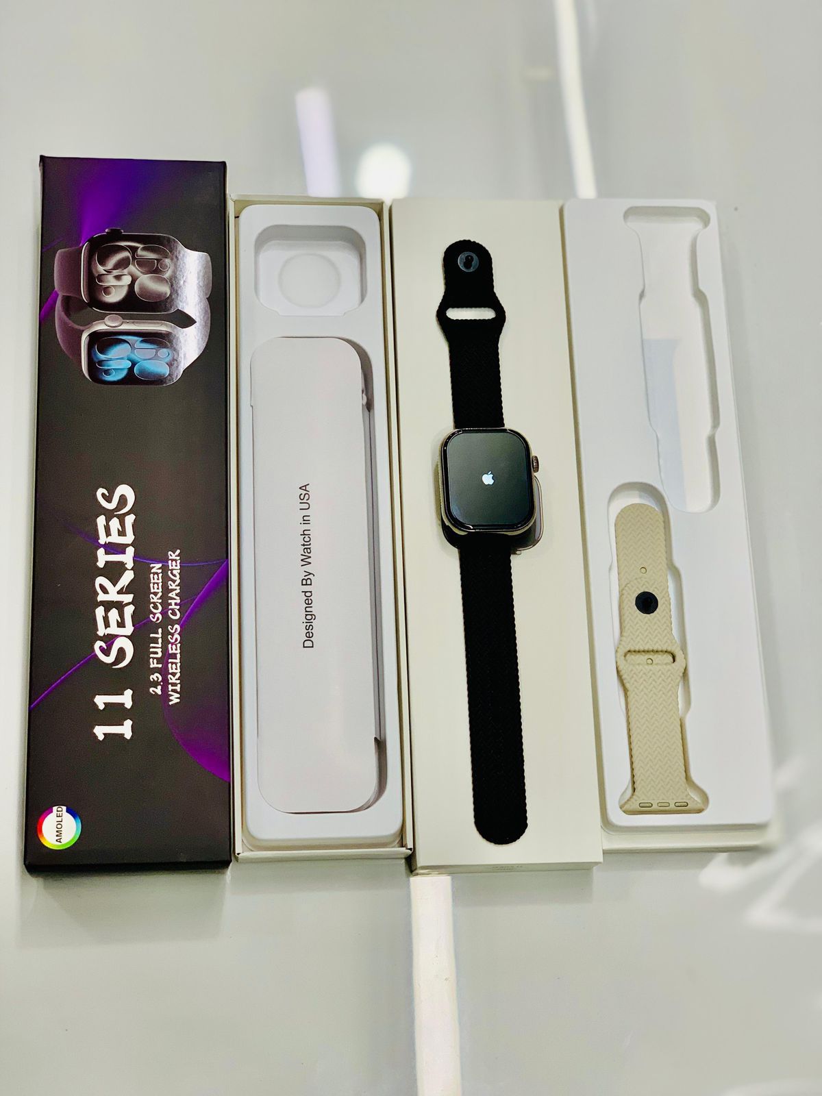 Series 11 Apple Logo Watch Smooth performance Good battery life